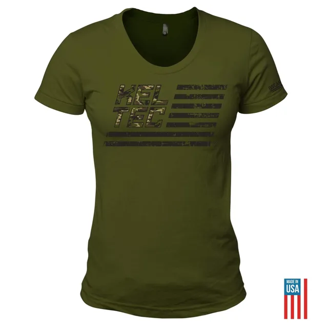 Keltec Olive Camo Flag t-shirt femme olive