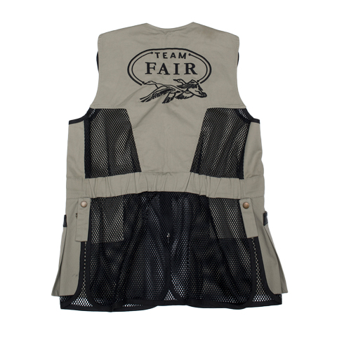 FAIR Gilet de tir beige filet 2 poches gaucher