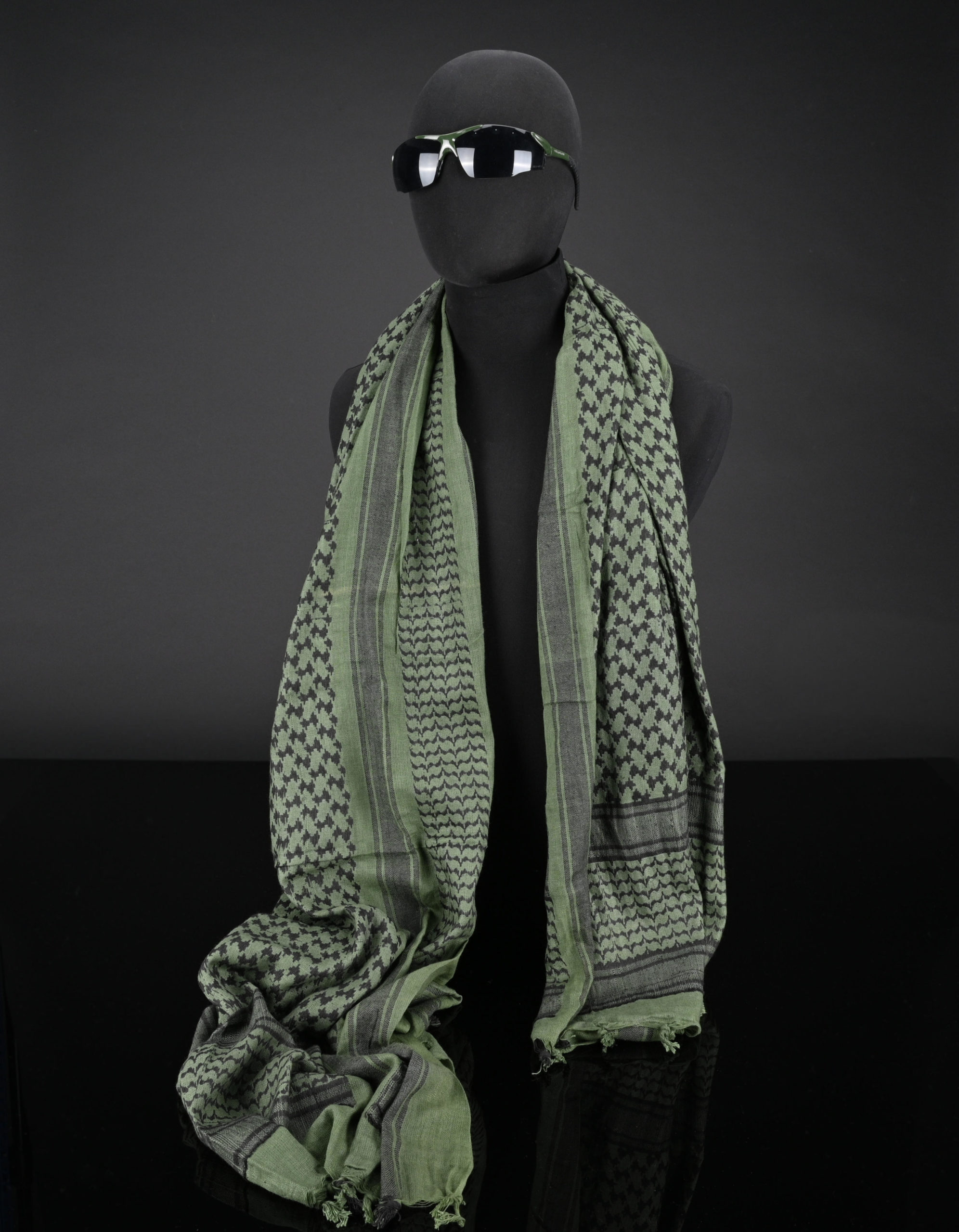 Silverback Shemagh XXL 200x100 coton vert noir