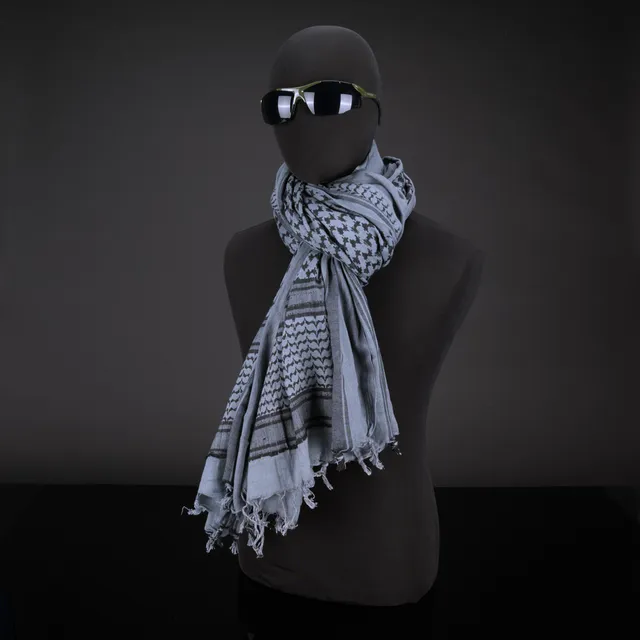 Silverback SBA-HEG-01 shemagh XXL 200x100 bleu gris coton