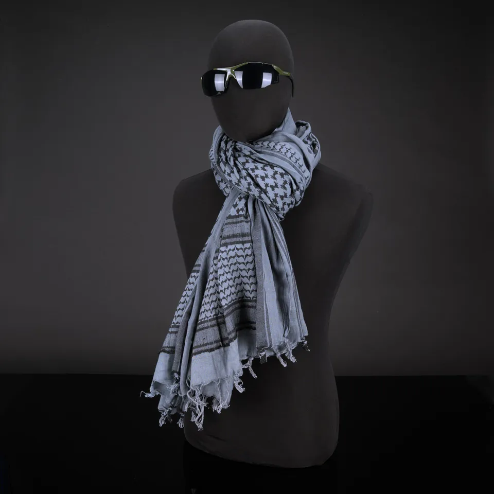 Silverback SBA-HEG-01 shemagh XXL 200x100 bleu gris coton