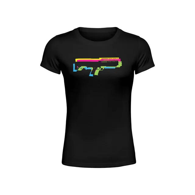 Keltec KSG Cyber Glitch t-shirt femme noir