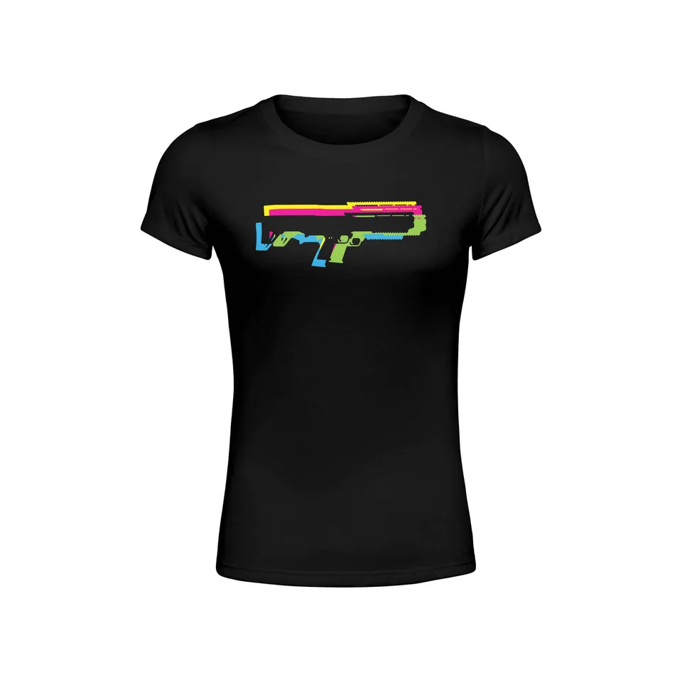 Keltec KSG Cyber Glitch t-shirt femme noir
