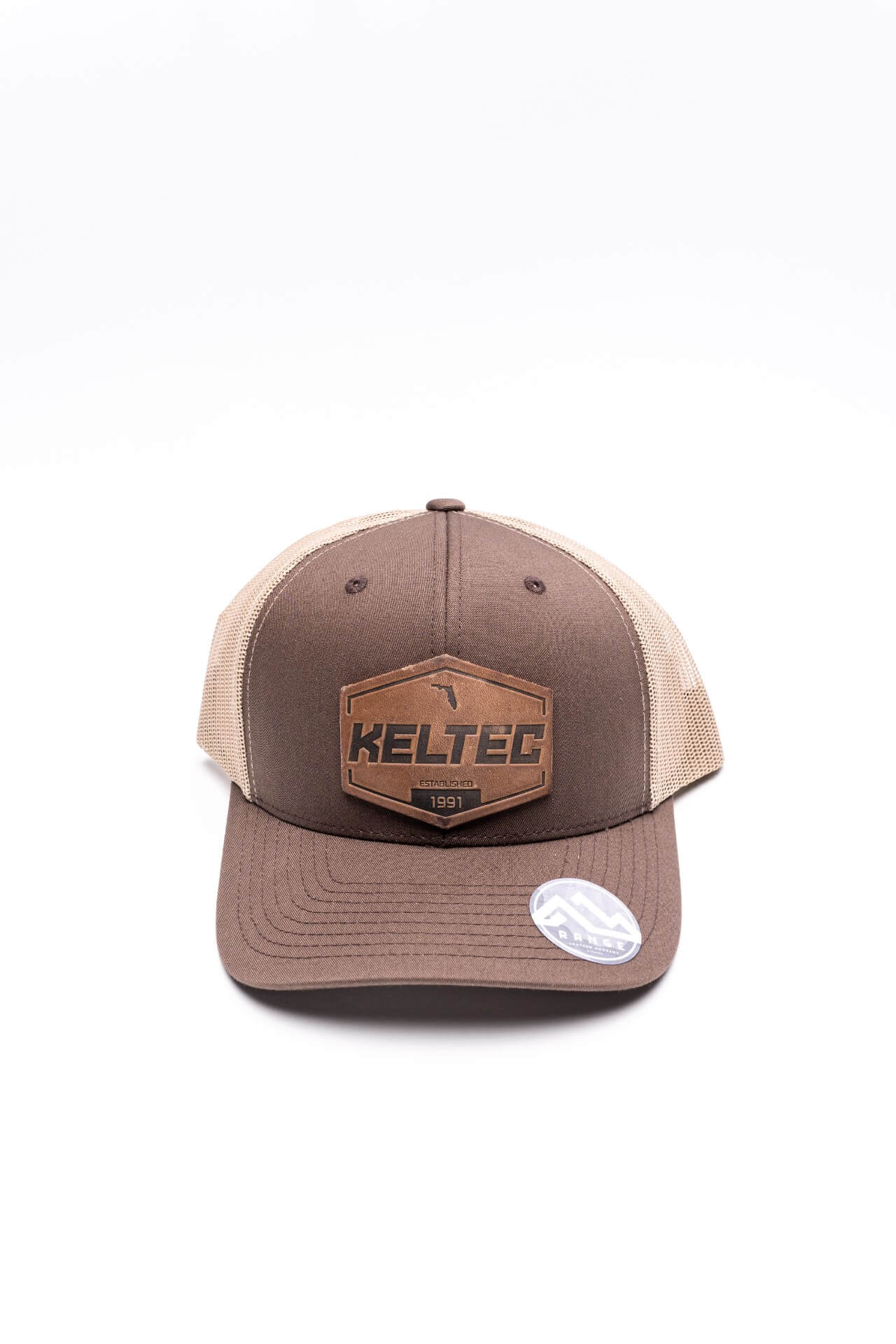 KelTec Florida Patch casquette trucker marron cuir