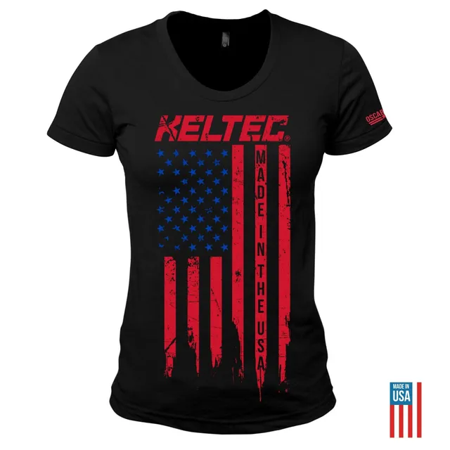 KelTec USA Flag T-shirt femme coton made in USA
