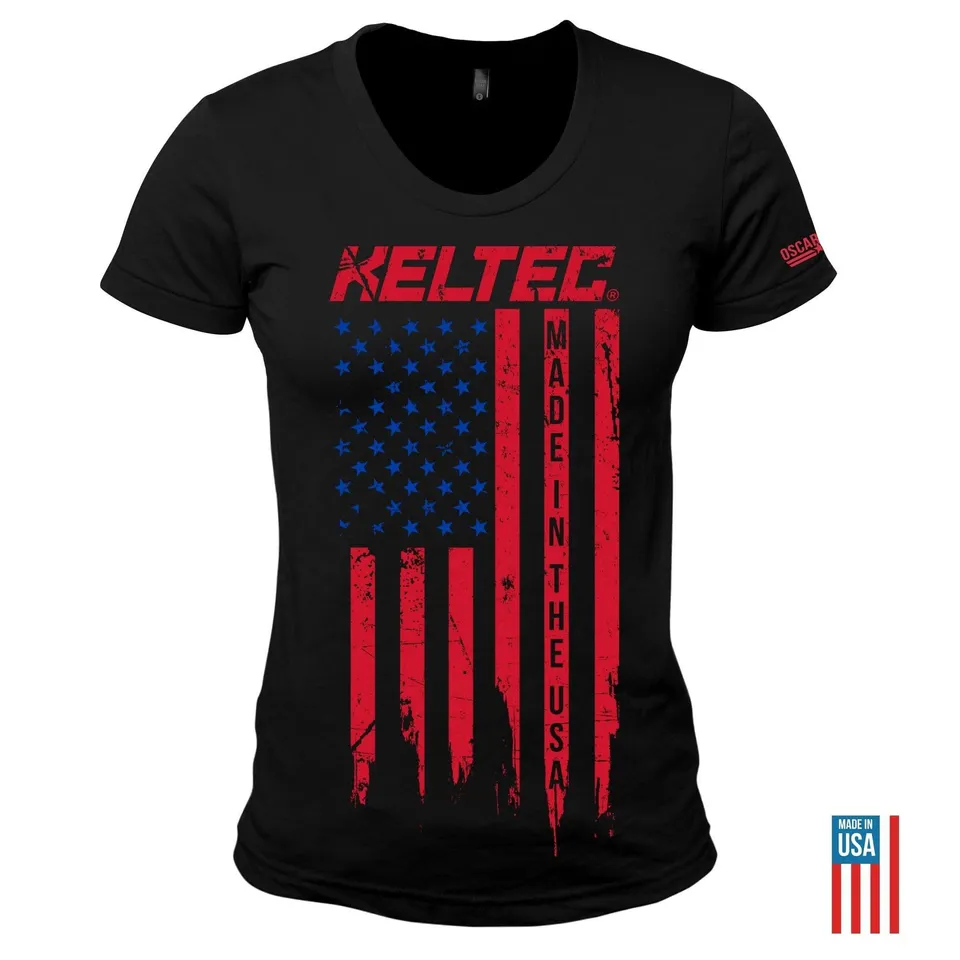 KelTec USA Flag T-shirt femme coton made in USA