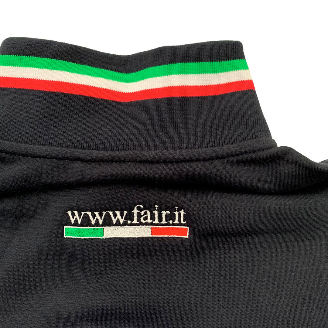 FAIR sweat zippé logo poitrine drapeau italien