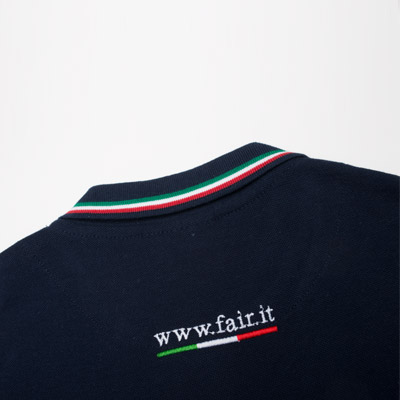 FAIR polo manches longues chasse coton logo tricolore
