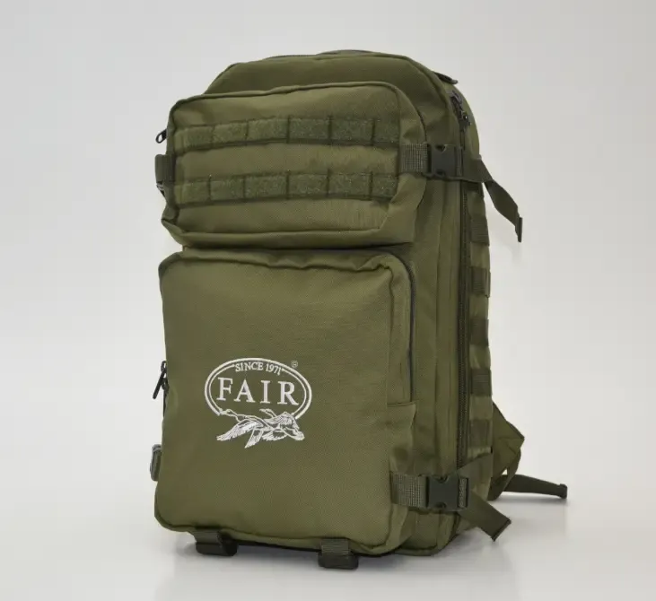 FAIR sac à dos vert 50x30x18 fermeture zippée velcro