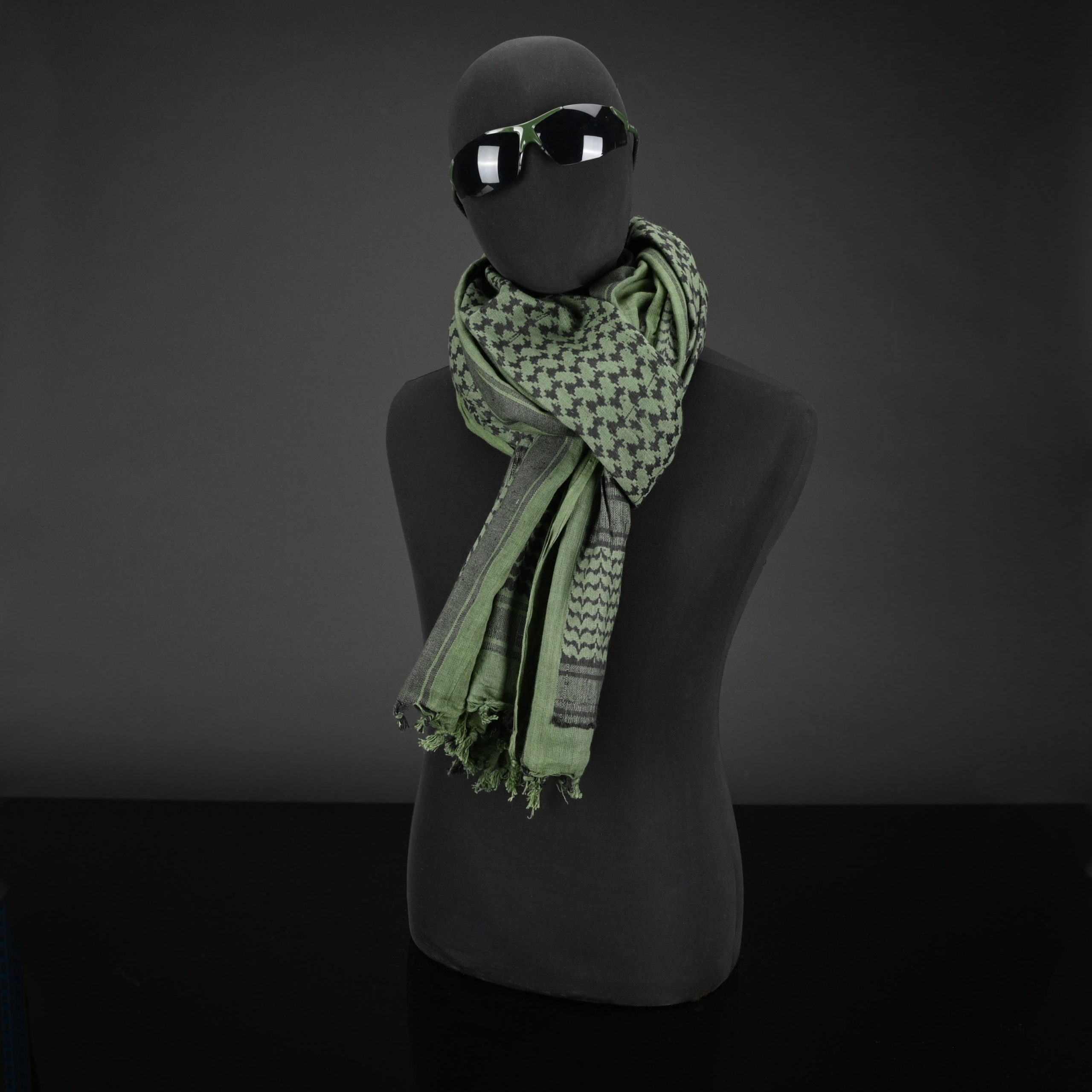 Silverback Shemagh XXL 200x100 coton vert noir
