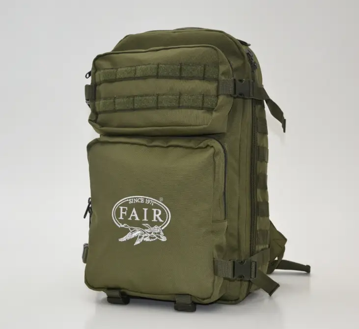 FAIR sac à dos vert 50x30x18 fermeture zippée velcro