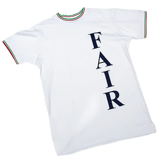 FAIR T-shirt logo vertical blanc coton col rond