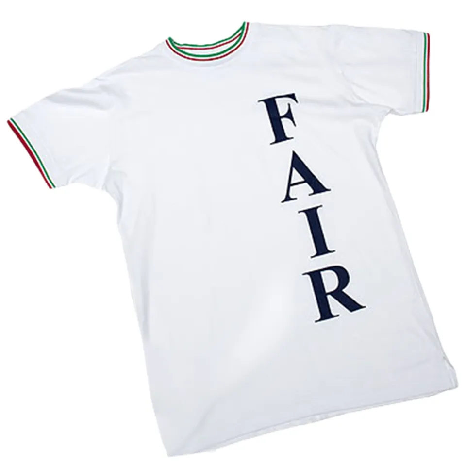 FAIR T-shirt logo vertical blanc coton col rond