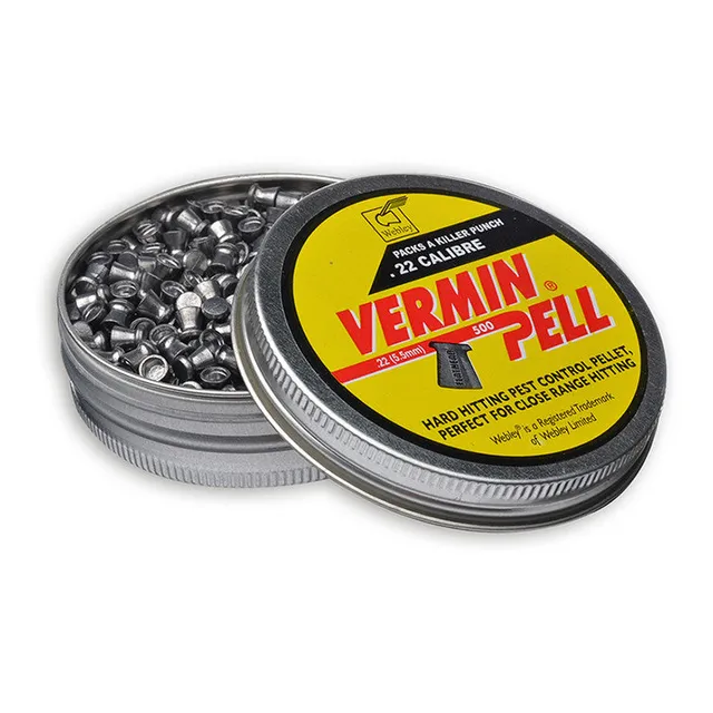 Webley Vermipell plombs .22 boîte 500 tête plate