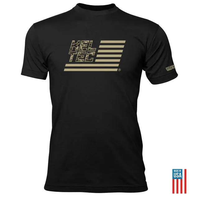 Keltec Black Camo Flag T-shirt coton homme noir