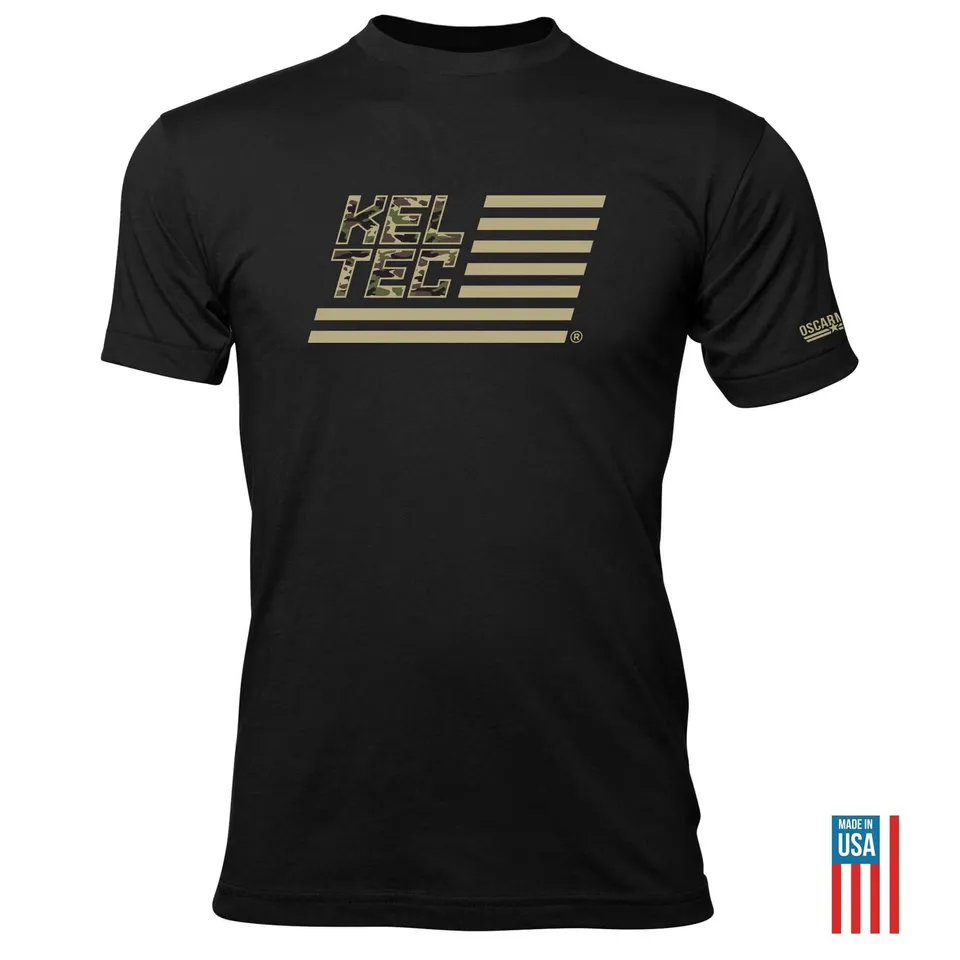 Keltec Black Camo Flag T-shirt coton homme noir