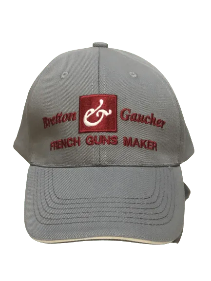 Bretton & Gaucher casquette brodée coton gris perle ajustable