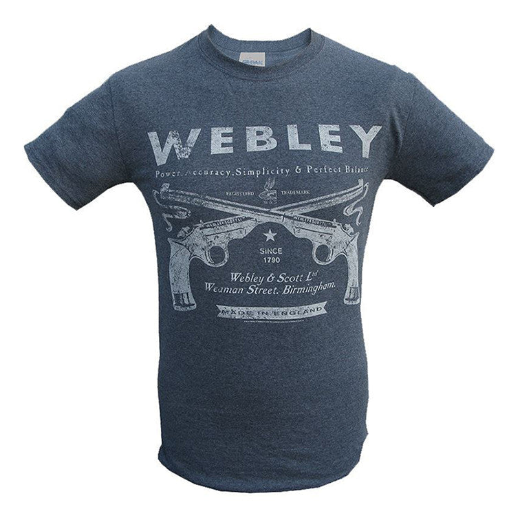 Webley T-shirt coton publicité vintage taille L