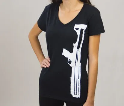 KelTec KSG T-shirt col V femme noir