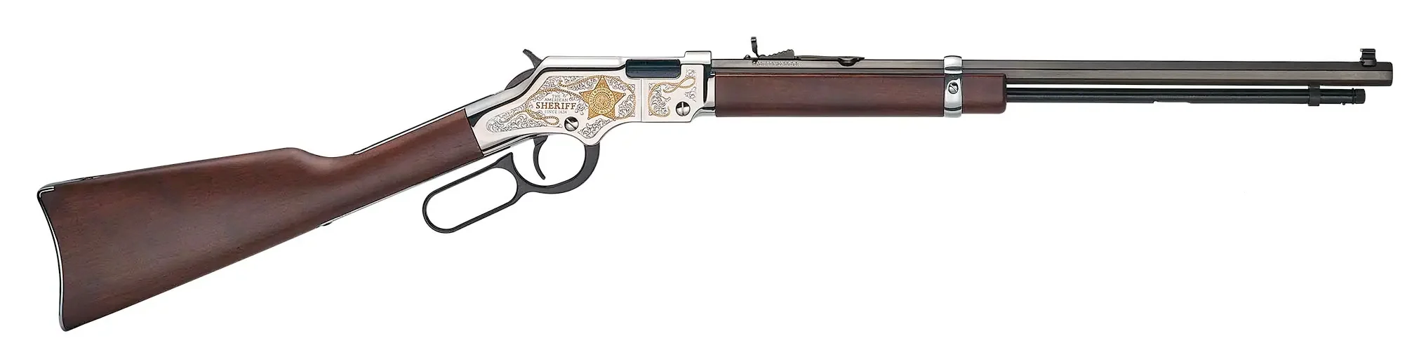 Henry American Sheriff Tribute Golden Boy carabine 22 LR nickelée