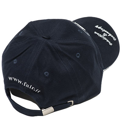 FAIR casquette tir bleu marine blanc 6 panneaux brodée
