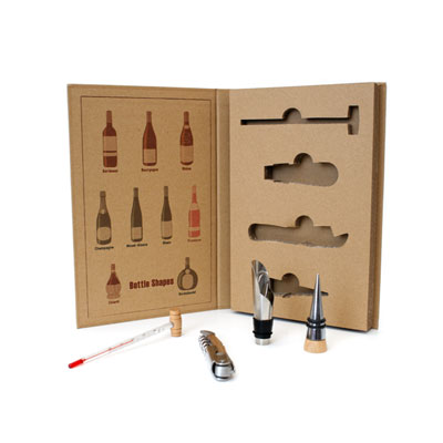 FAIR Bottle Shapes coffret à vin 4 pièces livre éco