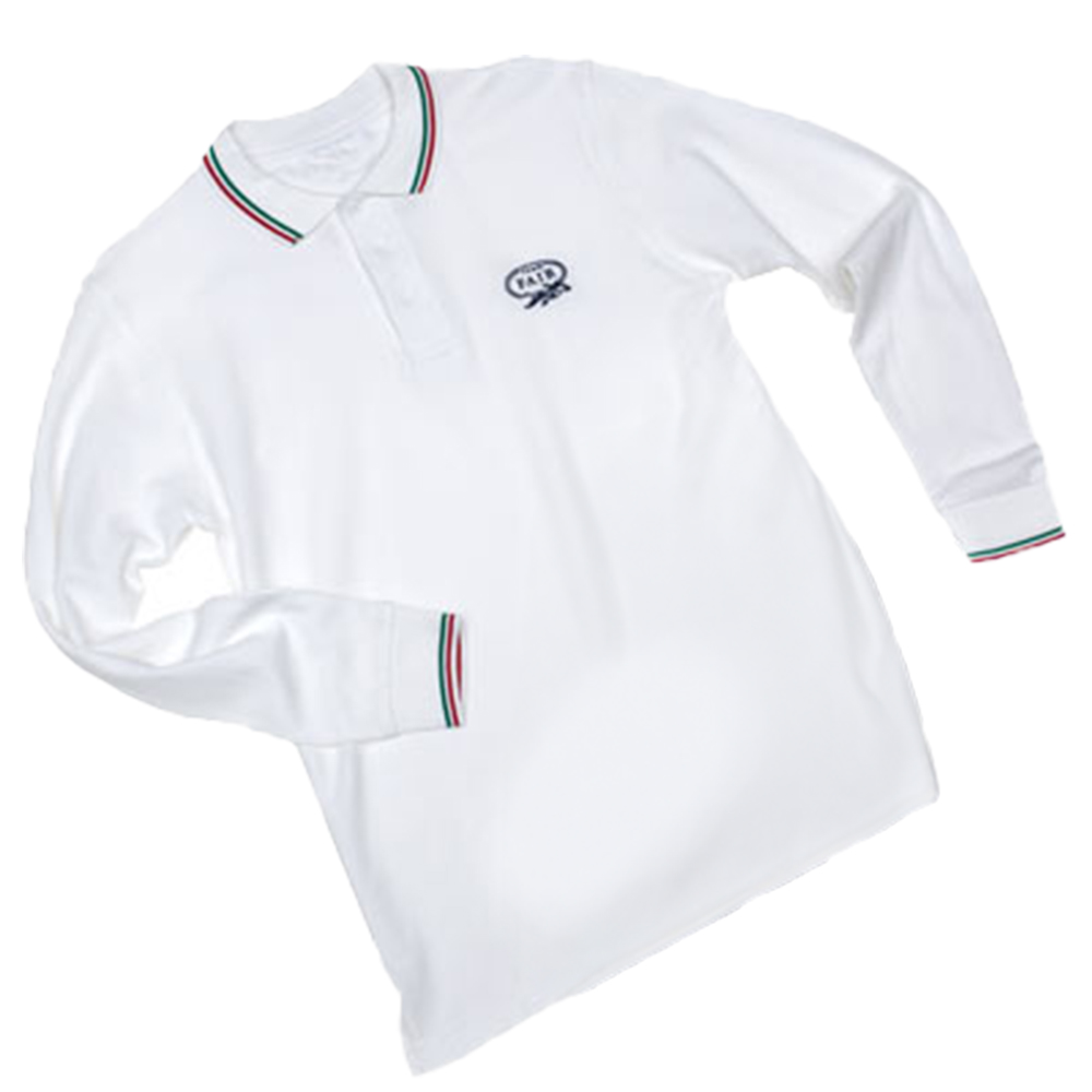 FAIR polo manches longues chasse coton logo tricolore