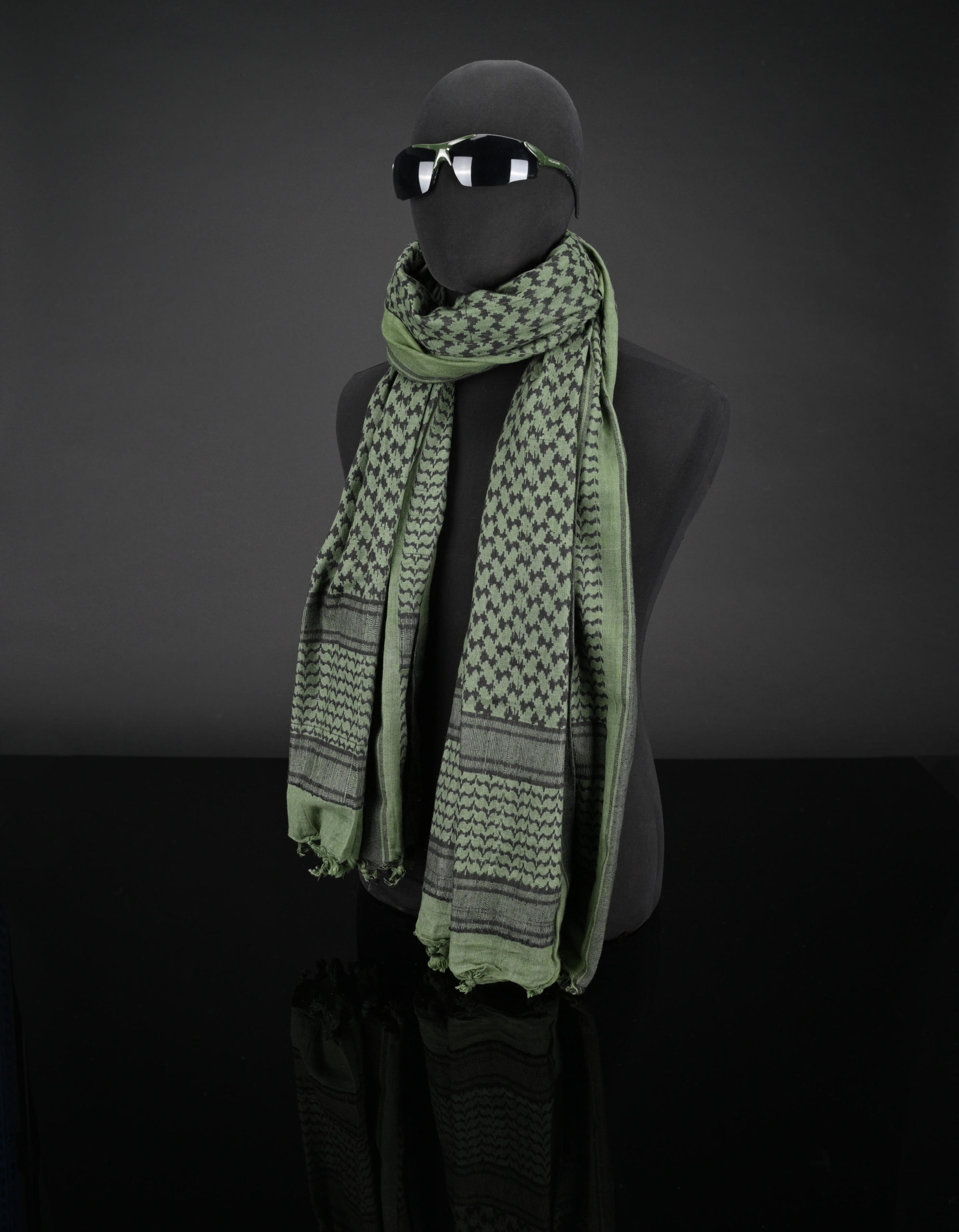 Silverback Shemagh XXL 200x100 coton vert noir