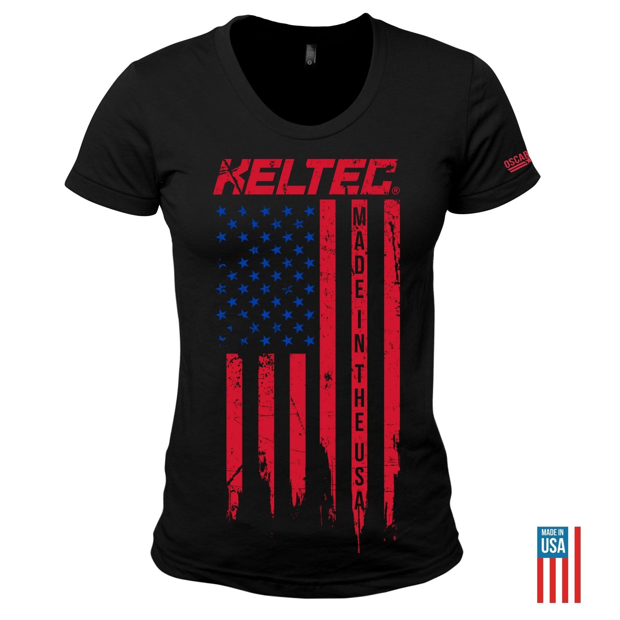 KelTec USA Flag T-shirt femme coton made in USA