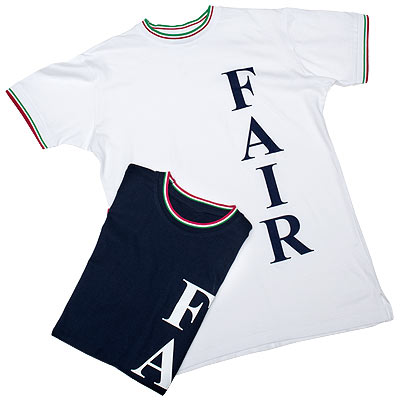 FAIR T-shirt Logo Verticale col rond tricolore