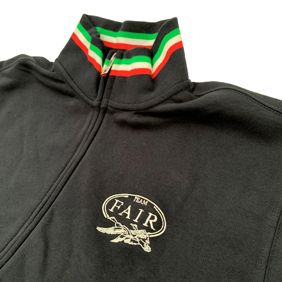 FAIR sweat zippé logo poitrine drapeau italien