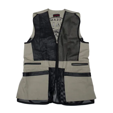 FAIR Gilet de tir beige filet 2 poches gaucher